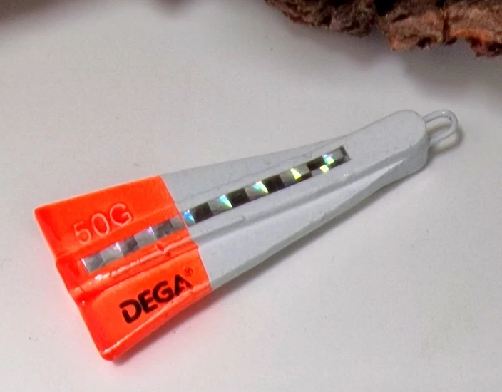 Jenzi DEGA Heringsblei weiß rot glitzer Folie lackiert 50g für Heringsvorfach - Bild 1 von 2