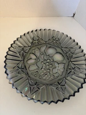 Plato Federal Glass 11" DE COLECCIÓN PIONEER CARNAVAL VIDRIO IRDESCENTE AÑOS 60 Foto 1 de 4