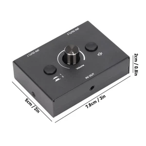 .›3.5mm Switcher 2 Input 1 Output Or 1 Input 2 Output Splitter Switcher Box Wi B - Picture 1 of 22