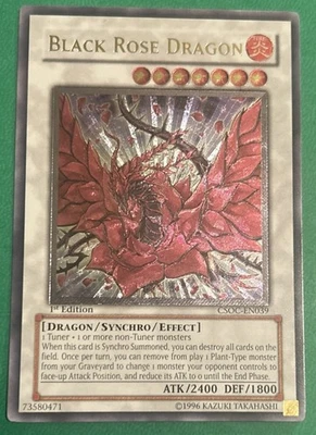 Yu-Gi-Oh Black Rose Dragon CSOC-EN039 Ultimate Rare 1st Edition Near Mint - Image 1 of 2