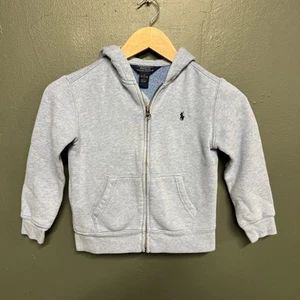 Polo Ralph Lauren Hoodie Boys Youth 5 Blue Zip Up Sweatshirt - Picture 1 of 4
