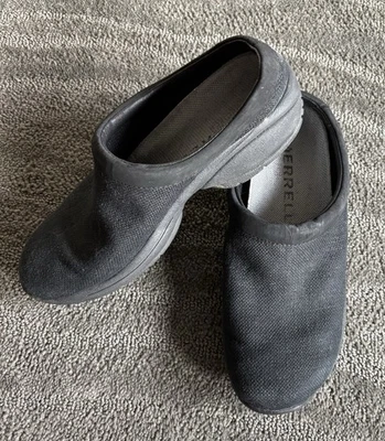 MERRELL PRIMO HEMP MOCS SLIDES CLOGS ~ Black, size 8.5 - Image 1 of 4