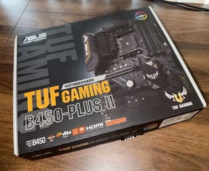 ASUS TUF GAMING B450-PLUS II AMD AM4 RYZEN 5000 ATX MOTHERBOARD - Photo 1/9