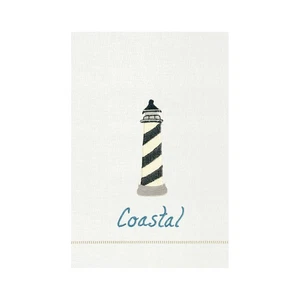 Lighthouse "Coastal" Woven Kitchen & Bathroom Guest Towel Dishtowel - Picture 1 of 1