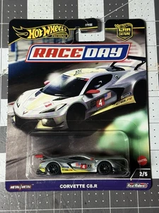 Hot Wheels Premium Race Day Corvette C8.R 2/5 Car Culture Silver - Picture 1 of 1