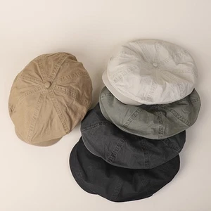 Lady Japanese Oversized Newsboy Hats Vintage Loose Painter Beret Cap Solid Basic - Picture 1 of 16