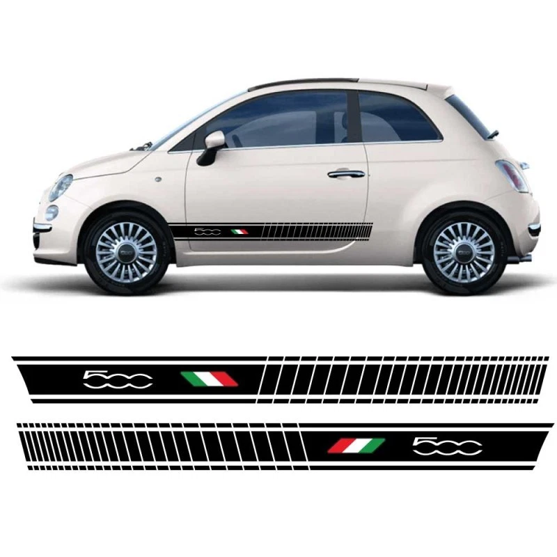 calcomanías laterales ItaliaTrack Fiat 500 Foto 1 de 1