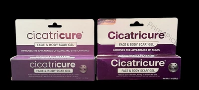 ✨ Lot of 2 Cicatricure Face & Body Scar Gel 🩹 Scar & Stretch Mark Care 💧✨ - Image 1 of 3