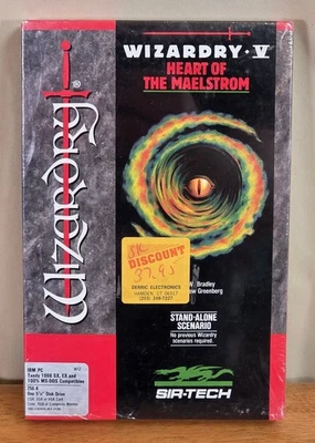 New Sealed Wizardry V Heart Maelstrom Scenario IBM PC Big Box Game Sir-Tech CIB - Image 1 of 4