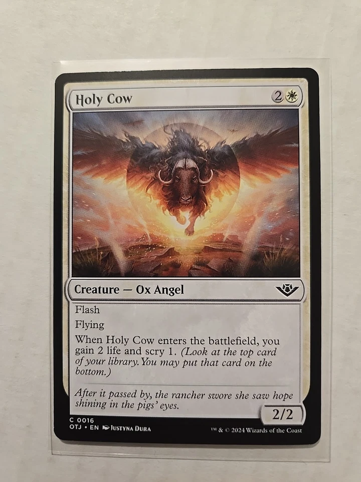 Holy Cow - Outlaws of Thunder Junction - LP - Common - Creature - MTG - Image 1 of 1