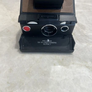 Polaroid sx-70 Land Camera Alpha 1 nero e marrone, fotocamera in buone condizioni - Foto 1 di 11