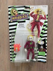 Vintage 1989 Beetlejuice Spinhead Creepy Cockroach Kenner Action Figure Sealed - Picture 1 of 2