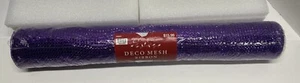 Deco Mesh Purple Ribbon, Large Size. 21” Wide By 30 Feet Long - Picture 1 of 4