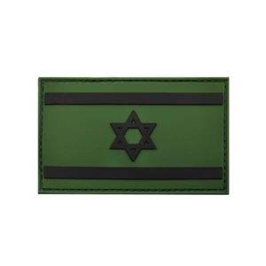 3D PVC Israel Star of David Israeli Flag JEWISH Rubber Hook Loop Patch Forest - Picture 1 of 3