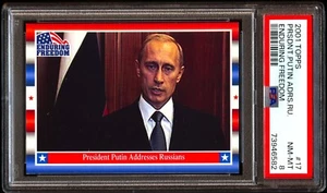 2001 Topps Enduring Freedom President Putin Addresses Russians PSA 8  RC Rookie - Bild 1 von 2