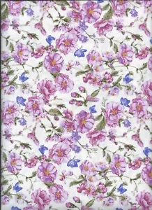 "Judy's Blooms", Anthemy, Lavender, Benartex, Fabric BTY - Picture 1 of 1