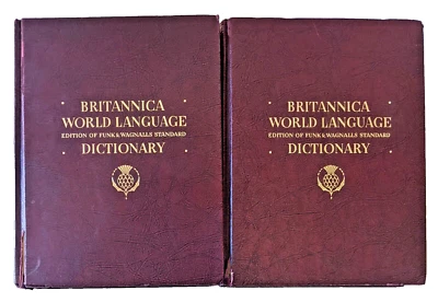 Britannica World Language Dictionary Funk And Wagnalls 2 x Volumes 1964 - Image 1 of 4