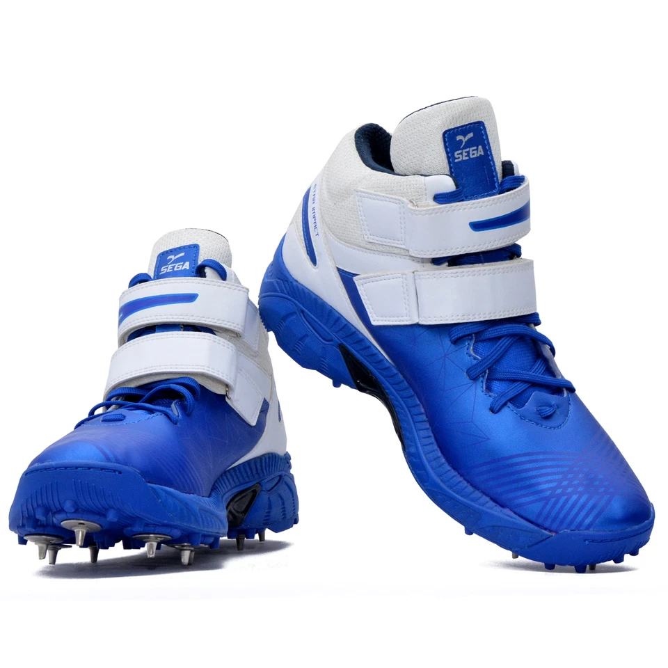 Mens Professional Cricket Boots BOLD Bowling Shoes Metal Spikes by SEGA QUIVE - Image 1 of 1