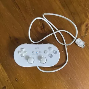 Genuine Nintendo Wii Controller - Game Pad White, Wired - Tested Works - Picture 1 of 4