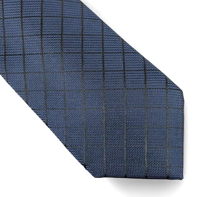 Alfani Men's Vendetta Grid Tie Necktie Modern Slim 2 3/4" Navy Blue $55 - Image 1 of 4