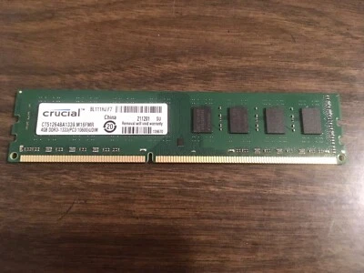 RAM - 4GB DDR3-1333 PC3-10600 UDIM - Crucial - Memory for Computer PC - Image 1 of 3