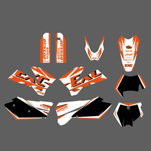Team Graphics Backgrounds Decals Stickers Kit For KTM 125-525 EXC 2005 2006 2007 - Imagen 1 de 1