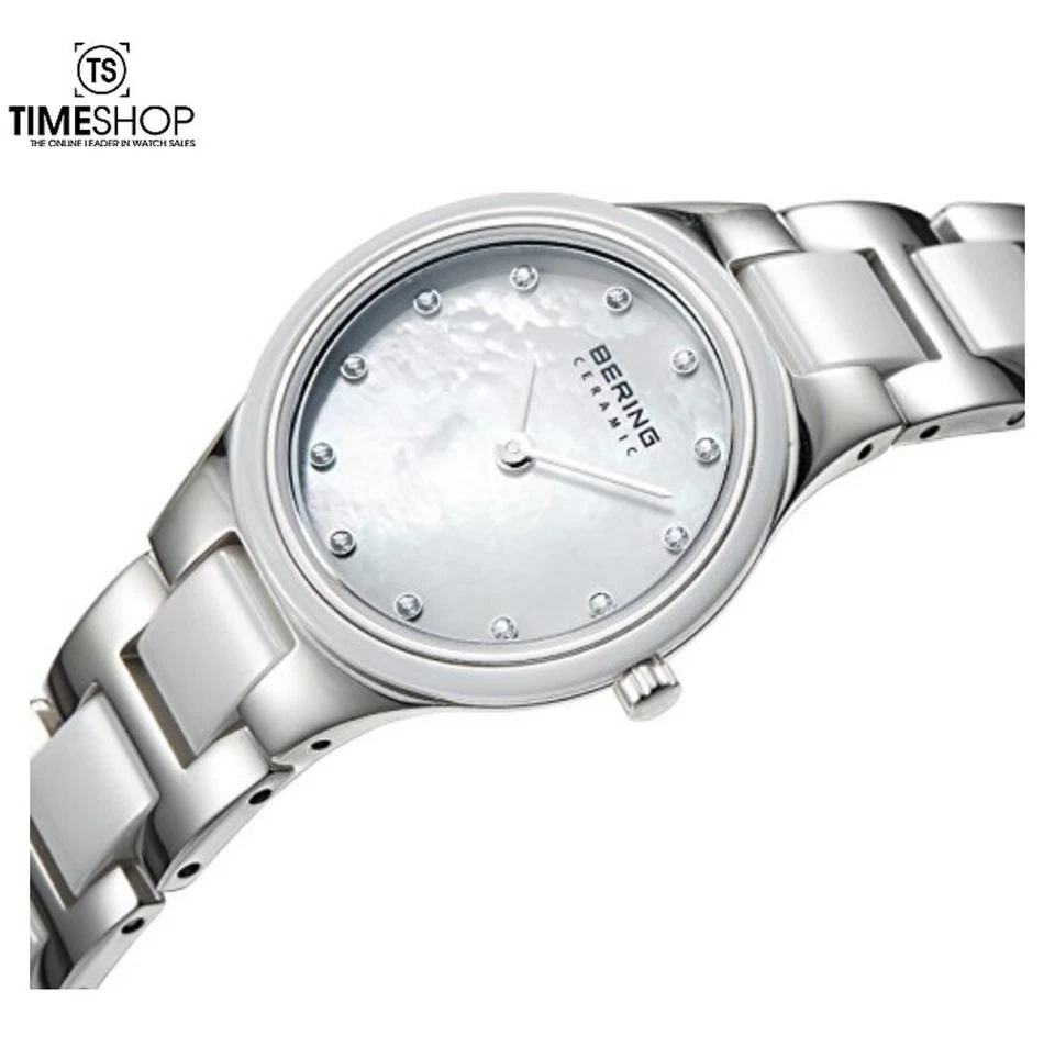 Bering Ceramic MOP Dial White Stainless Steel Womens Watch 32327-701 - Image 1 of 1
