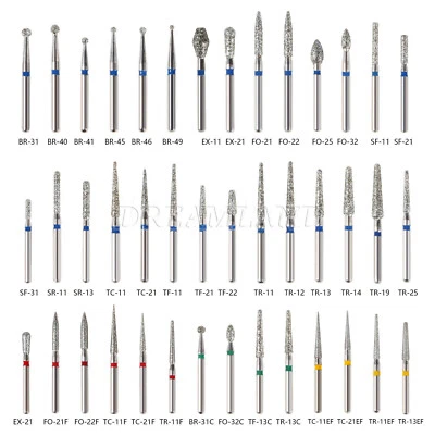 YABANGBANG 100pcs Dental Diamant bohrer Diamond Burs für High Speed Handstücke FG 1.6mm