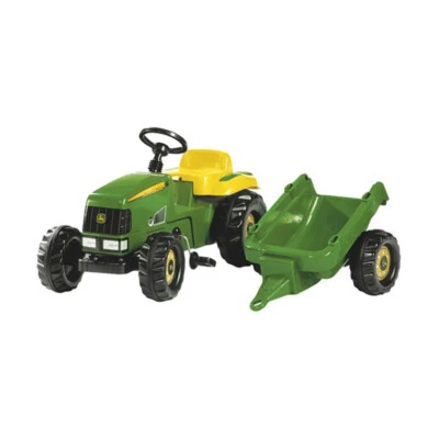 ROLLY TOYS John Deere Rolly kids Ride On Pedal Tractor With Trailer toy gift Christmas