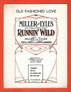 Flournoy E. Miller "RUNNIN' WILD" Aubrey L. Lyles / Cecil Mack 1923 Sheet Music - Picture 1 of 3