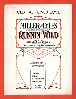 Flournoy E. Miller "RUNNIN' WILD" Aubrey L. Lyles / Cecil Mack 1923 Sheet Music - Image 1 of 3