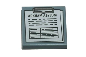 NEW LEGO - Tiles - Decorated - 2x2 Batman ARKHAM ASYLUM Clipboard x 1 - 70912 - Picture 1 of 1