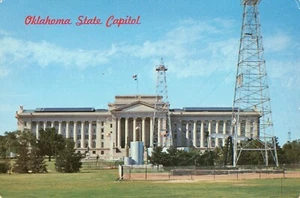 Oklahoma State Capitol Oklahoma City Mirro-Krome Card by HS Crocker circa 1950s - Picture 1 of 2
