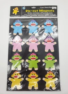 Ashley Sock Monkey Die Cut Magnets 10130 Write On Wipe Off Teachers Homeschool - Picture 1 of 11