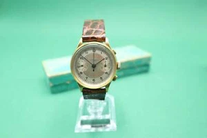 Chronograph Th Picard Fils Extra - Landeron Hahn 39 - Herren - 1940er Gold 750 18k - Bild 1 von 14