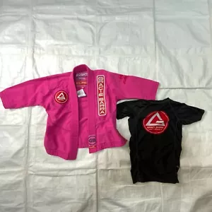 GRACIE BARRA Pink Y1 Equipe GB Edition Lite Kimono Jiu-jitsu & Jersey YS Black - Picture 1 of 13