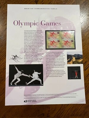 USPS Mint Commemorative Stamp Panel #818, 42₵ 2008 - Olympic Games (#4334) - Image 1 of 3