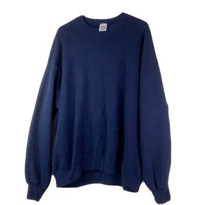 Jerzees Vintage Sweatshirt Blank Blue 3XL See Measurements Crew Neck 50/50 USA - Picture 1 of 6