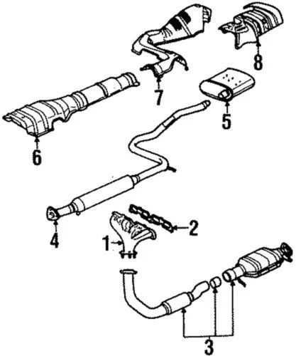 Genuine GM 1999-2002 Saturn SC2 SL2 SW2 Base 1.9L Gas Manifold Gasket 21008079 - Image 1 of 1