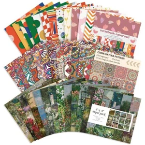 Scrapbooking Paper Pad 6"x6" 72 Sheets 160GSM Vintage Courtyard Craft - Picture 1 of 7