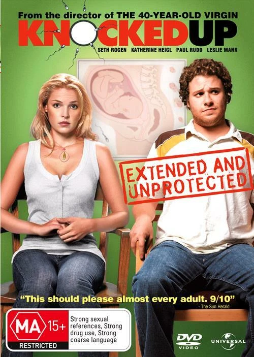Knocked Up (DVD, 2007) Seth Rogen, Katherine Heigl, Paul Rudd, Leslie Mann - Image 1 of 1