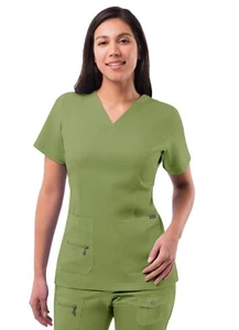 Adar Pro Scrubs For Women - Elevated V-Neck Scrub Top - Picture 1 of 224