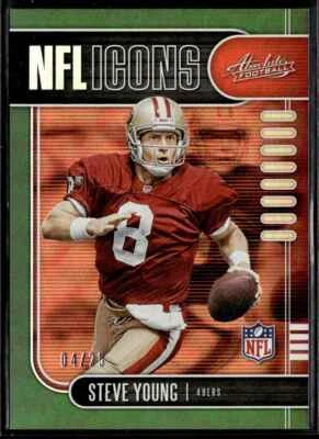 2019 Panini Absolute NFL Icons Spectrum Green Steve Young #04/25 San Francisco - Image 1 of 2