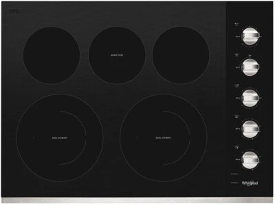 Cocina eléctrica Whirlpool WCE77US0HS de 30 pulgadas con quemadores de 5 elementos Foto 1 de 3