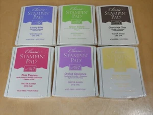 Lot of 6 Stampin' Up Classic Stampin Pad SEALED Multiple Colors (Spring Mix) - Bild 1 von 2
