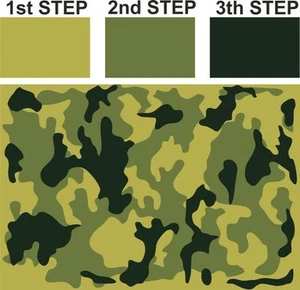 #L CAMOUFLAGE Camo Pattern Airbrush Stencil Vehicle Bike Army Tank Arm Armature - Picture 1 of 2