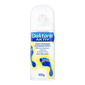 Daktarin Aktiv Spray Powder 100g Relief & Protection from Athlete's Foot Best UK - Picture 1 of 6