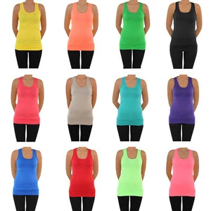 Tank top donna estate shirt lunga sport fitness camicia molti colori - Foto 1 di 10