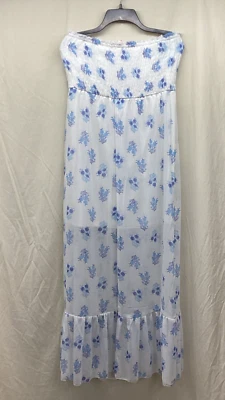 Vestido para mujer THREE HEARTS sin tirantes semi transparente con volantes dobladillo Foto 1 de 4