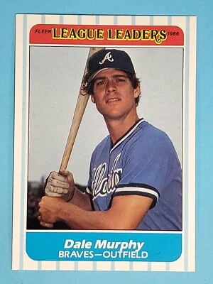 1986 Fleer League Leaders Dale Murphy Atlanta Braves #27 - Image 1 of 2